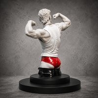 Volt male sculpture detail, collectible gay art figurine — Vovanga Studio Vienna, view 3
