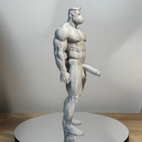 Rex dark-fantasy male sculpture detail, hand-painted gay art collectible — Vovanga Studio Vienna, view 3