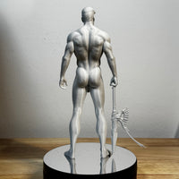 Knife provocative male sculpture detail, hand-painted gay art collectible — Vovanga Studio Vienna, view 3