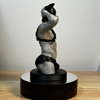 Masked masculine harness sculpture, NSFW gay fetish art figurine — Vovanga Studio Vienna, view 4