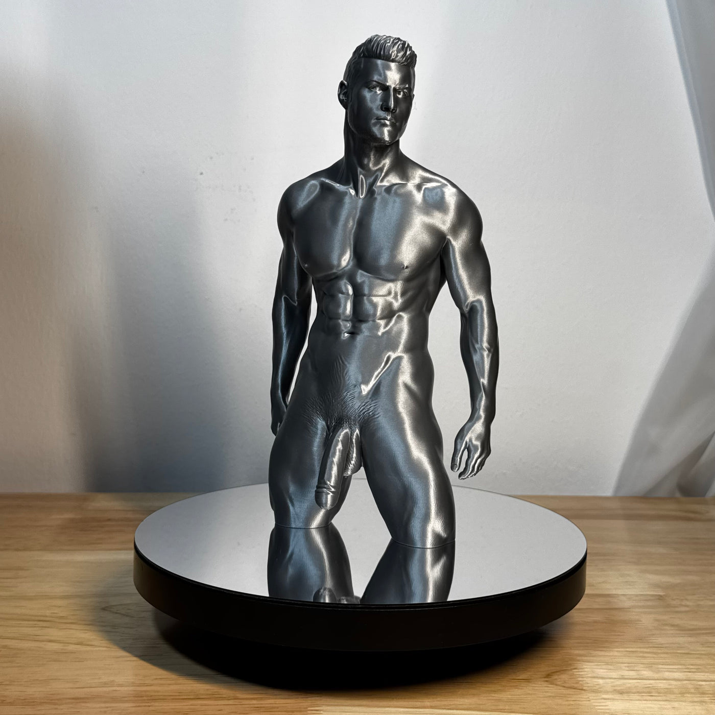 Roman — standing full-body nude male figure sculpture, hand-painted gay art figurine by Vovanga Studio Vienna