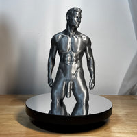 Roman standing male sculpture rear view, gay art figurine — Vovanga Studio Vienna, view 5